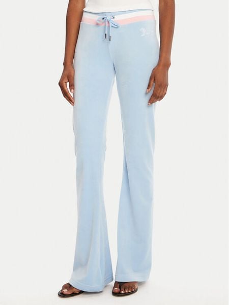 Juicy Couture Spodnie dresowe Velour JCWBJ225352 Błękitny Regular Fit. Niebieskie spodnie dresowe damskie Juicy Couture, l, bez wzorów, z dresówki. Za 229.99 zł.