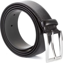 Pasek Męski BOSS - C-Gorizy 50311891 Black 001. Czarne paski damskie Boss, w paski, ze skóry. W wyprzedaży za 259.00 zł.