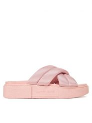Tommy Jeans Klapki Tjw Flatform Sandal EN0EN02775 Różowy. Czerwone klapki damskie Tommy Jeans, bez wzorów, z jeansu, bez obcasa. Za 159.99 zł.