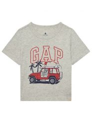 Gap T-Shirt 779639-00 Szary Regular Fit. Szare t-shirty dla chłopców GAP, bez wzorów, z bawełny, bez ramiączek. Za 49.99 zł.