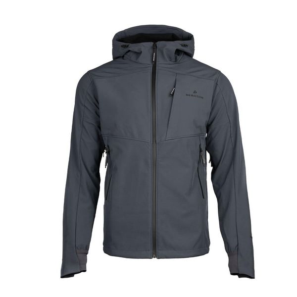 Kurtka męska softshell Ventura1 SS. Brązowe kurtki sportowe męskie Bergson, l, bez wzorów, z softshellu, trekkingowe. W wyprzedaży za 299.00 zł.