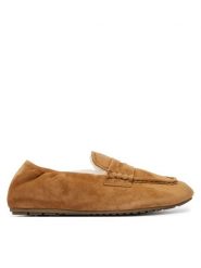 EMU Australia Kapcie Kirra Nest W13393 Brązowy. Brązowe kapcie damskie Emu Australia, bez wzorów, ze skóry. Za 474.99 zł.
