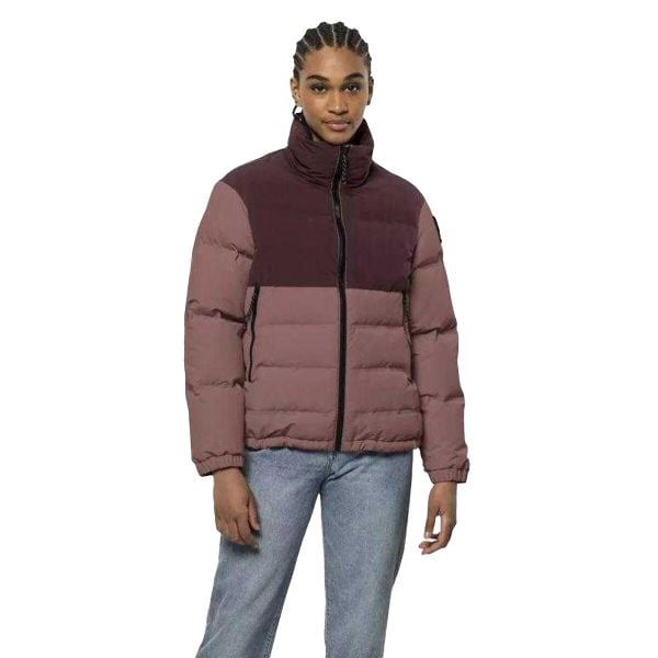 Damska Kurtka Puchowa Alex. Brązowe kurtki damskie Jack Wolfskin, m, bez wzorów, z materiału, bez kaptura. Za 713.99 zł.