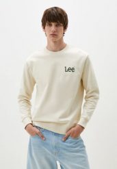 LEE MĘSKA BLUZA WOBBLY LEE SWS ECRU 112341666 L81M016990. Bluzy męskie Lee, l, bez wzorów, bez kaptura. Za 199.99 zł.