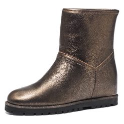 Botki Ballin. Żółte botki damskie Ballin, ze skóry, bez obcasa, bez zapięcia. W wyprzedaży za 326.00 zł.