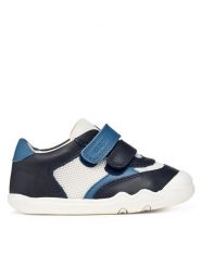 Geox Sneakersy B Steppieup Boy B655WA 08514 C0700 Granatowy. Niebieskie buty sportowe chłopięce Geox, bez wzorów, ze skóry, bez zapięcia. Za 229.99 zł.