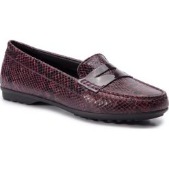 Mokasyny GEOX - D Elidia A D642TA 04102 C7B7J Bordeaux/Dk Burgundy. Czerwone mokasyny damskie Geox, z nubiku. Za 479.00 zł.