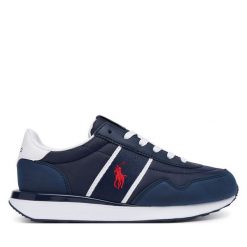 Sneakersy Polo Ralph Lauren. Niebieskie trampki i tenisówki chłopięce Polo Ralph Lauren, bez wzorów, bez zapięcia. Za 459.99 zł.