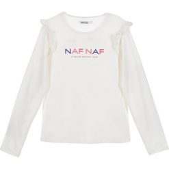 Koszulka w kolorze kremowym. Białe bluzki dla dziewczynek Daniel Hechter, Naf Naf Kids, bez wzorów, bez ramiączek. W wyprzedaży za 32.95 zł.