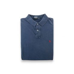 Second life - Polo Ralph Lauren koszulka męska z długim rękawem - Stan dobry. Niebieskie koszulki polo męskie Ralph Lauren, l, bez wzorów, z materiału, casualowe, bez ramiączek. Za 106.46 zł.