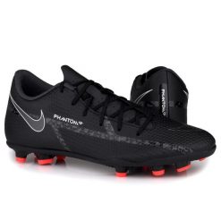 Buty męskie korki do piłki nożnej Nike PHANTOM GT2 CLUB FG/MG. Czarne buty sportowe męskie Nike, z syntetyku, bez zapięcia, do piłki nożnej. Za 249.55 zł.