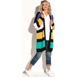Arcadia Długi Niezapinany Kardigan w Kolorowe Pasy. Kardigany damskie Molly.pl. Za 139.90 zł.
