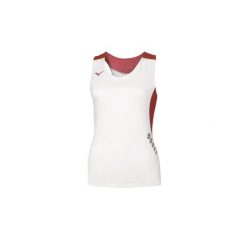 T-shirt damski bez rękawów premium Mizuno JPN. Białe koszulki sportowe damskie Mizuno, bez wzorów, bez kołnierzyka, bez ramiączek, do biegania. Za 134.00 zł.