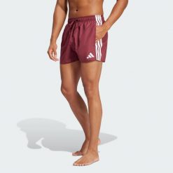 Szorty do pływania 3-Stripes 3-Inch. Białe krótkie spodenki sportowe męskie Adidas, xs, bez wzorów, z materiału, do pływania. Za 159.00 zł.