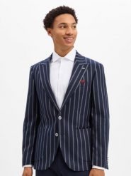 Finshley & Harding London marynarka Mężczyźni niebieski, 56. Niebieskie marynarki męskie Finshley & Harding London, bez wzorów, z syntetyku, eleganckie. Za 699.95 zł.