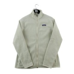 Second life - Damska kurtka polarowa o dopasowanym kroju beżowa - Jak nowy. Brązowe kurtki damskie Patagonia, l, bez wzorów, z polaru, bez kaptura, trekkingowe. Za 278.96 zł.