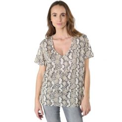 Koszulka damska Le Temps des cerises Argent. Szare t-shirty damskie Le Temps Des Cerises, bez wzorów, bez kołnierzyka. W wyprzedaży za 157.00 zł.