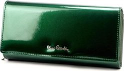 Portfel damski skórzany PIERRE CARDIN 07 SHINY 121 Zielony. Zielone portfele damskie Pierre Cardin, bez wzorów. Za 186.09 zł.