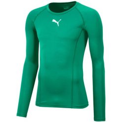 Koszulka do piłki nożnej męska Puma Liga Baselayer Tee LS. Niebieskie koszulki sportowe męskie Puma, m, bez wzorów, bez kołnierzyka, bez ramiączek, do piłki nożnej. Za 149.00 zł.