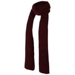 Szalik żebrowany damski, jeden rozmiar. Czerwone szaliki i chusty damskie Sarlini, na zimę, bez wzorów, z dzianiny, eleganckie. Za 148.10 zł.