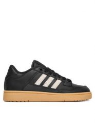 Adidas Sneakersy Rapid Court Low J JQ1728 Czarny. Czarne buty sportowe dziewczęce Adidas, bez wzorów, ze skóry, bez zapięcia. Za 129.99 zł.