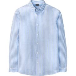 Koszula z długim rękawem Slim Fit bonprix biało-niebieski w paski. Koszule męskie marki bonprix. Za 54.99 zł.