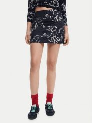 Desigual Spódnica mini 25SWFW03 Czarny Regular Fit. Czarne spódnice damskie Desigual, l, bez wzorów, z bawełny, mini. Za 229.99 zł.