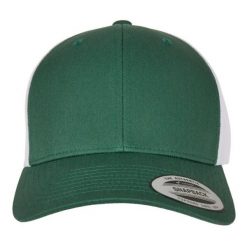 Dwukolorowa Czapka Trucker Retro. Brązowe czapki i kapelusze damskie FLEXFIT, bez wzorów, retro. Za 51.99 zł.