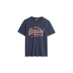 Koszulka damska Superdry Metallic Vl. Niebieskie koszulki sportowe damskie Superdry., m, bez wzorów, z materiału, bez kołnierzyka, bez ramiączek. Za 170.00 zł.