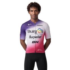 Męska koszulka kolarska z krótkim rękawem Burgos Burpellet BH x Siroko Siroko. Białe buty sportowe męskie SIROKO, bez zapięcia, rowerowe. Za 338.00 zł.