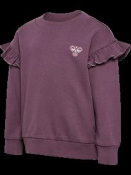 Hummel Bluza hmlMINI LOOSE FRILL z bawełny organicznej - luźny krój – BLACK PLUM. Czarne bluzy męskie Hummel, bez wzorów, z bawełny, bez kaptura. Za 139.96 zł.