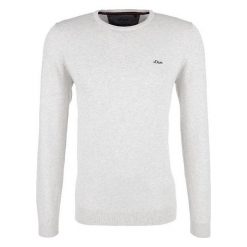 S.Oliver Sweter Męski Xxxl Jasnoszary. Szare swetry przez głowę męskie S.Oliver, z bawełny, z okrągłym kołnierzem. Za 119.00 zł.