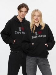 2005 Bluza Unisex Hot Dogs Czarny Oversize. Czarne bluzy męskie 2005, m, bez wzorów, z bawełny, bez kaptura. Za 239.99 zł.