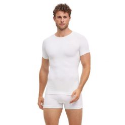 Koszulka Falke Warm. Białe koszulki sportowe męskie Falke, l, bez wzorów, z dzianiny, bez kołnierzyka, bez ramiączek. Za 289.15 zł.