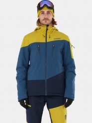 Kurtka narciarska męska Fundango Privet Allmountain. Niebieskie kurtki snowboardowe męskie Fundango, l, bez wzorów, z materiału, długie, bez kaptura, narciarskie. Za 639.00 zł.