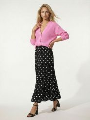 Spódnica midi z efektem stopniowania w groszki - wielobarwny. Spódnice damskie Sinsay, l, bez wzorów, midi. Za 39.99 zł.