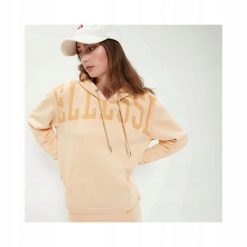 ELLESSE BLUZA DAMSKA Z KAPTUREM SPORTOWA KOLOR POMARAŃCZOWY. Brązowe bluzy damskie Ellesse, l, bez wzorów, z bawełny, z kapturem, do biegania. Za 119.00 zł.
