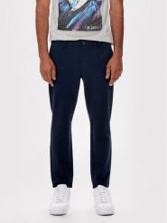 Only & Sons Chinosy Mark 22013727 Granatowy Slim Fit. Niebieskie eleganckie spodnie męskie Only & Sons, m, bez wzorów, z syntetyku. Za 159.99 zł.