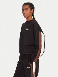 Guess Bluza V5BQ03 KCX22 Czarny Relaxed Fit. Czarne bluzy damskie Guess, xl, z aplikacjami, z syntetyku, bez kaptura. Za 308.10 zł.