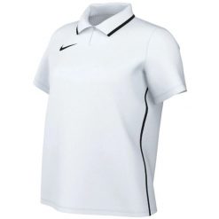Koszulka damska Nike Dri-Fit Park 26 Polo. Białe koszulki sportowe damskie Nike, bez wzorów, z poliesteru, bez kołnierzyka, bez ramiączek, dri-fit (nike). Za 89.99 zł.