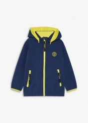 Kurtka softshell marki Lurchi z kontrastowymi detalami, hydrofobowa. Niebieskie kurtki i płaszcze dla chłopców bonprix, bez wzorów, z softshellu. Za 249.99 zł.