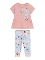 Guess Komplet t-shirt i legginsy A6RG09 K6YW4 Kolorowy Regular Fit. Legginsy dla dziewczynek Guess, z aplikacjami, z bawełny. Za 159.99 zł.