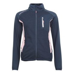 Damska bluza dresowa Peak Mountain Acerin. Niebieskie bluzy damskie Peak Mountain, bez wzorów, z dresówki, bez kaptura, trekkingowe. W wyprzedaży za 338.25 zł.