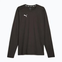 Longsleeve koszykarski męski PUMA Hoops Team Drycell LS Tee. Czarne bluzki z długim rękawem męskie Puma, m, bez wzorów, z bawełny, klasyczne, bez kołnierzyka. Za 149.99 zł.