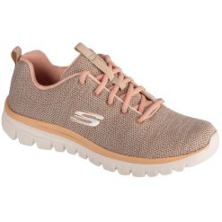 Buty do chodzenia damskie Skechers Graceful Twisted Fortune. Brązowe obuwie sportowe damskie Skechers, bez wzorów, z gumy, trekkingowe, Skechers Sport. Za 261.00 zł.