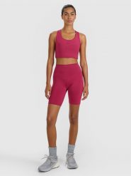 4F Legginsy kolarki treningowe damskie - czerwone XS. Czerwone legginsy damskie 4f, s, bez wzorów, z dzianiny, z podwyższonym stanem, krótkie, na fitness i siłownię. Za 99.99 zł.