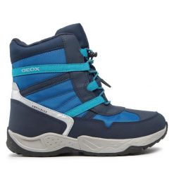 Śniegowce Geox. Czarne śniegowce dziewczęce Geox, bez zapięcia. Za 429.99 zł.