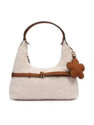 Guess Torebka Taylor Mini HWWS2 32577 Kremowy. Białe torebki do ręki damskie Guess, z aplikacjami, z materiału, bez dodatków. Za 364.99 zł.