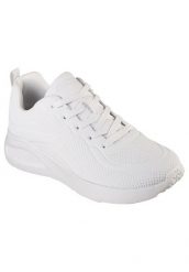 Buty do chodzenia damskie Skechers Bobs Buno How Sweet. Białe obuwie sportowe damskie Skechers, bez wzorów, z materiału, trekkingowe. Za 319.99 zł.