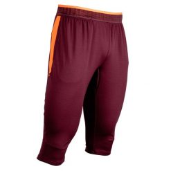 Spodnie dresowe piłkarskie dla dorosłych Kipsta CLR 3/4. Czerwone spodnie sportowe męskie KIPSTA, s, bez wzorów, z dresówki, do biegania. Za 59.99 zł.